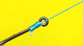 Simple universal fishing knot for any hook. Fishing knot Trombone loop. Best Fishing Video